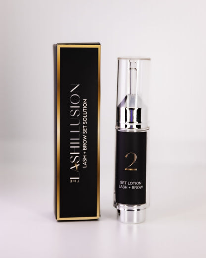 The LASHILLUSION Lash Lift & Brow Lamination - Step 1 and Step 2