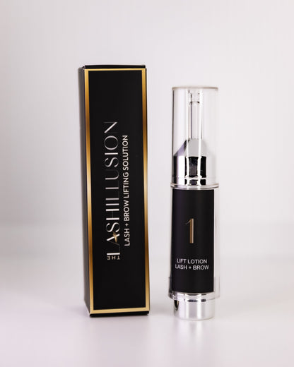 The LASHILLUSION Lash Lift & Brow Lamination - Step 1 and Step 2